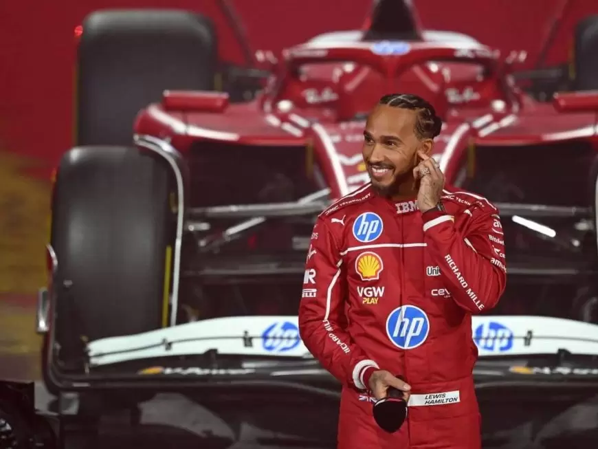 Lewis Hamilton Makes Ferrari Debut as F1 Celebrates 75th Anniversary